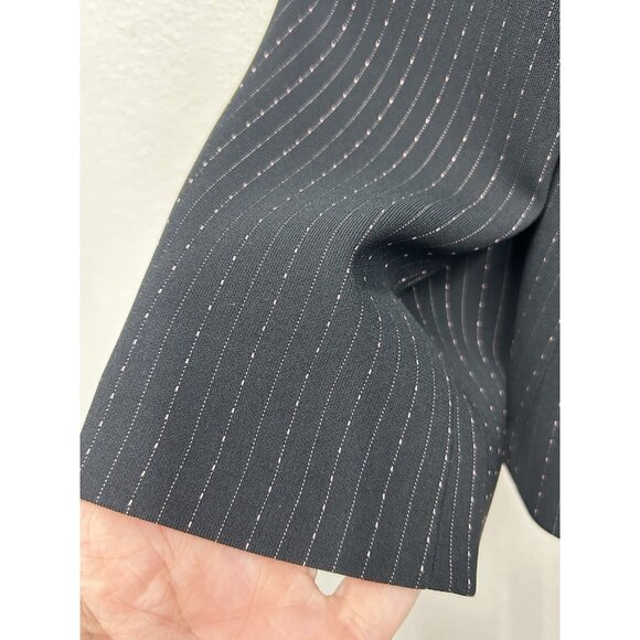 Tahari 2-piece Blazer Skirt Set Women’s 12 Black Pink Stripe Office Career - Picture 6 of 12
